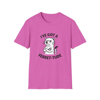 Ferret T-Shirt - 'I've Got a Ferret-Tude' Softstyle Tee