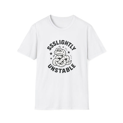Slightly Unstable T-Shirt, Unisex Tee, Funny Graphic Shirt, Casual Wear, Gift for Friends, Quirky Fashion Statement