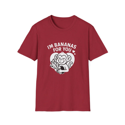Monkey T-Shirt - 'I'm Bananas For You' Softstyle Tee