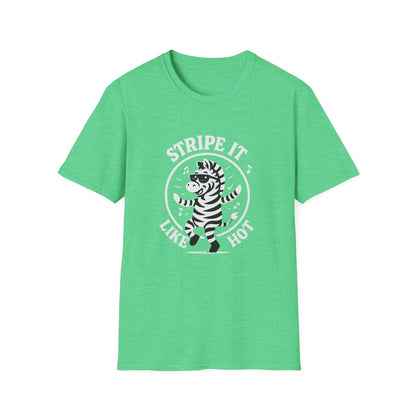 Zebra T-Shirt - 'Stripe It Like Hot' Softstyle Tee