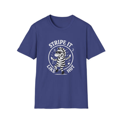 Zebra T-Shirt - 'Stripe It Like Hot' Softstyle Tee