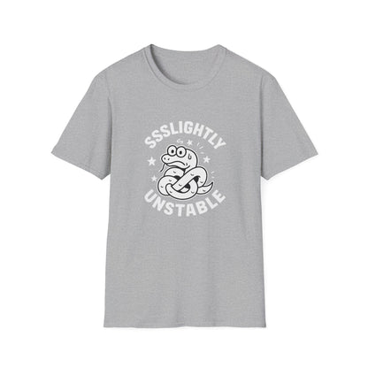 Slightly Unstable T-Shirt, Unisex Tee, Funny Graphic Shirt, Casual Wear, Gift for Friends, Quirky Fashion Statement