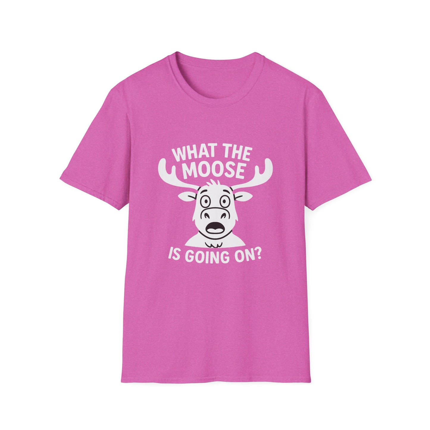 Moose T-Shirt - 'What The Moose Is Going On' Softstyle Tee