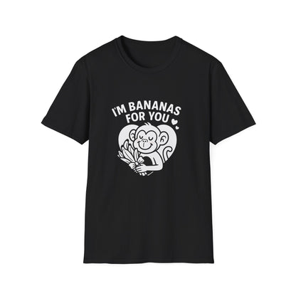 Monkey T-Shirt - 'I'm Bananas For You' Softstyle Tee