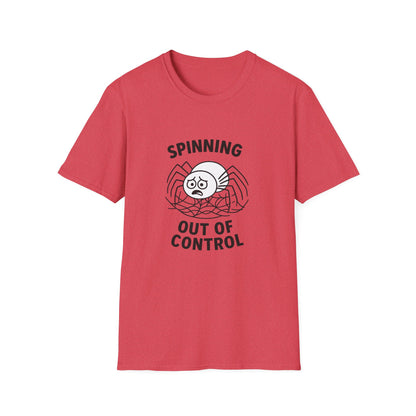 Spider T-Shirt - 'Spinning Out of Control' Softstyle Tee