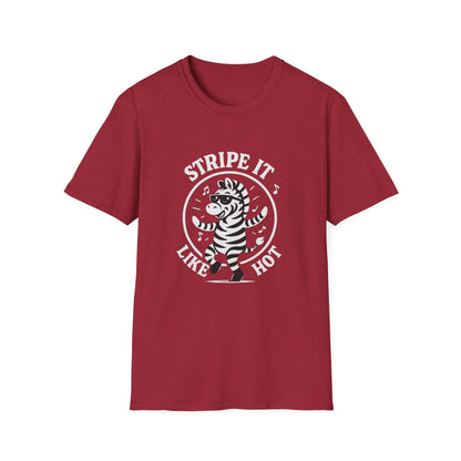 Zebra T-Shirt - 'Stripe It Like Hot' Softstyle Tee