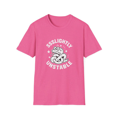 Slightly Unstable T-Shirt, Unisex Tee, Funny Graphic Shirt, Casual Wear, Gift for Friends, Quirky Fashion Statement
