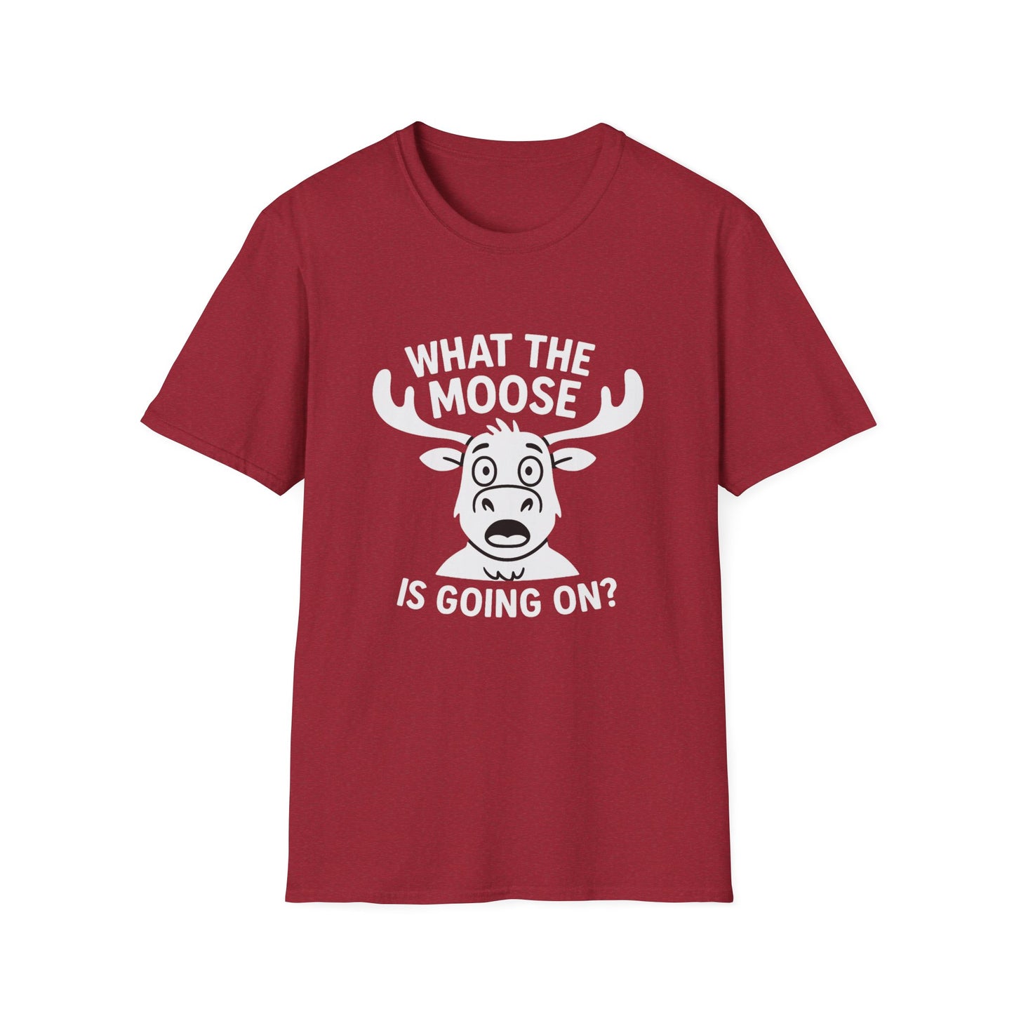 Moose T-Shirt - 'What The Moose Is Going On' Softstyle Tee