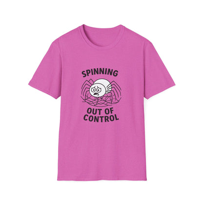 Spider T-Shirt - 'Spinning Out of Control' Softstyle Tee