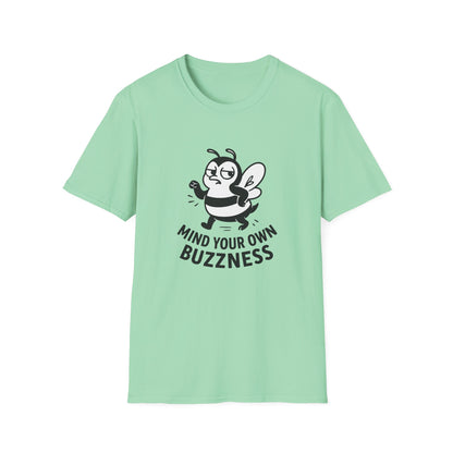 Bee T-Shirt - 'Mind Your Own Buzzness' Softstyle Tee